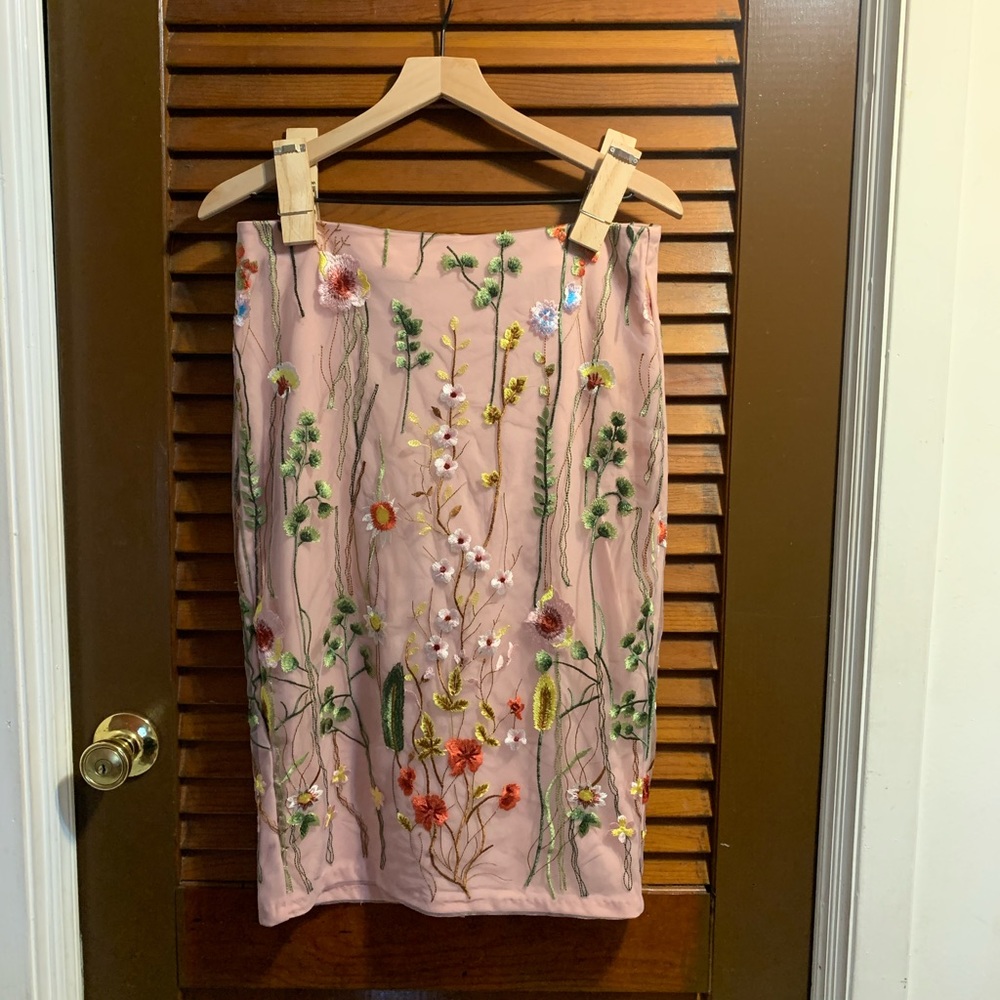 Pencil Floral Skirt